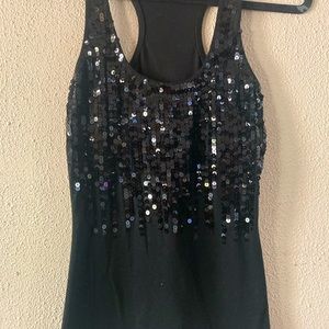 Cute throwback love culture sequin top